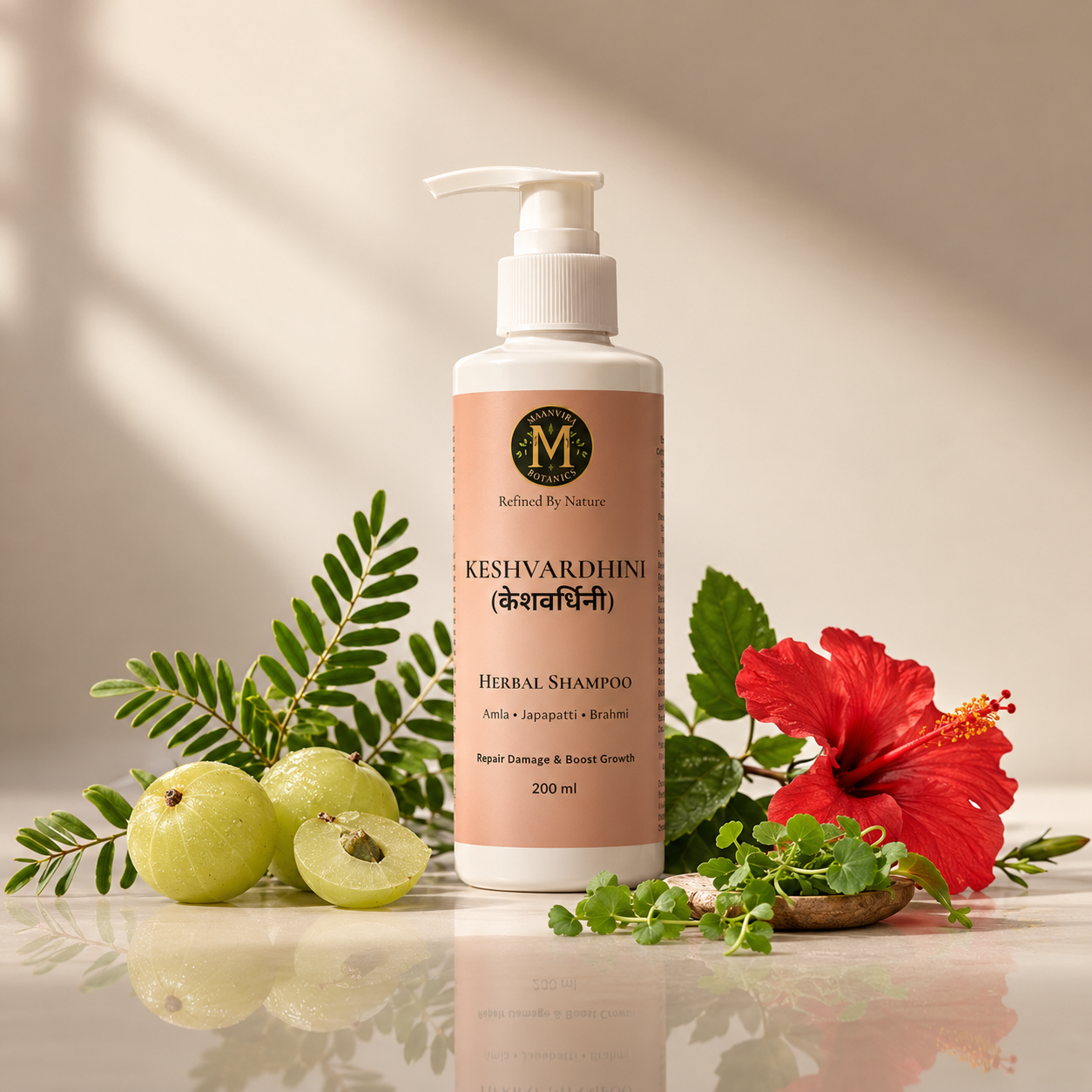 Keshvardhini Ayurvedic Herbal Shampoo 200ML (Amla, Japapatti, Brahmi)