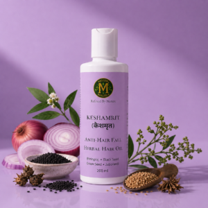 Keshamrit Anti Hair Fall Herbal Hair Oil  (Bringraj, Black Seed, Onion Seed, Jaborandi)
