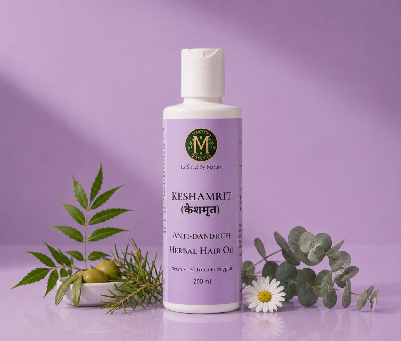 Anti Dandruff Herbal Hair Oil (Neem, Tea Tree, Eucalyptus)